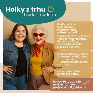 Holky, hledáme nové modelky! Krása nemá velikost ani věk 💃👵 Občasné focení a videa v pohodové atmosféře. Máš chuť to...